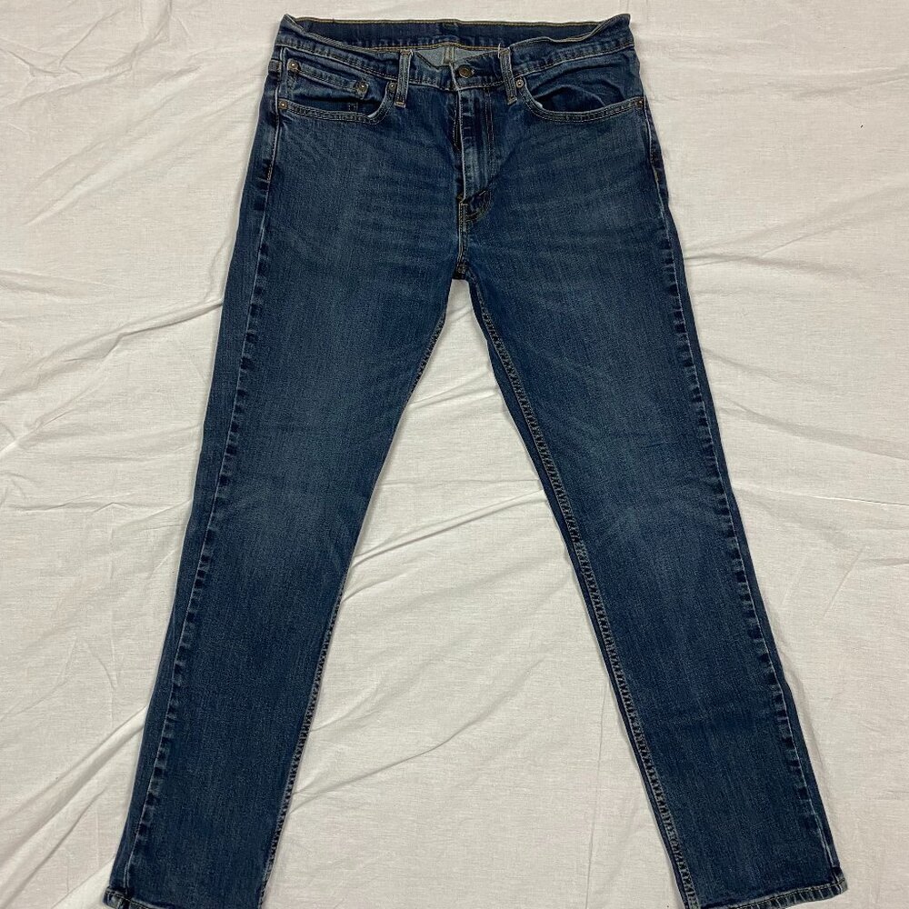 Levi's 511 - 34'' Waist 32'' Inseam Levi Strauss Jeans - Dark Blue Washed